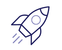 credit building rocket icon